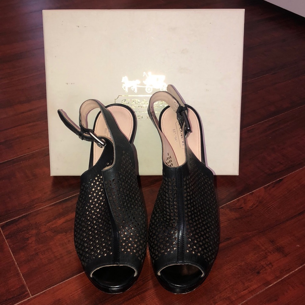 Coach Peep Toe Pump